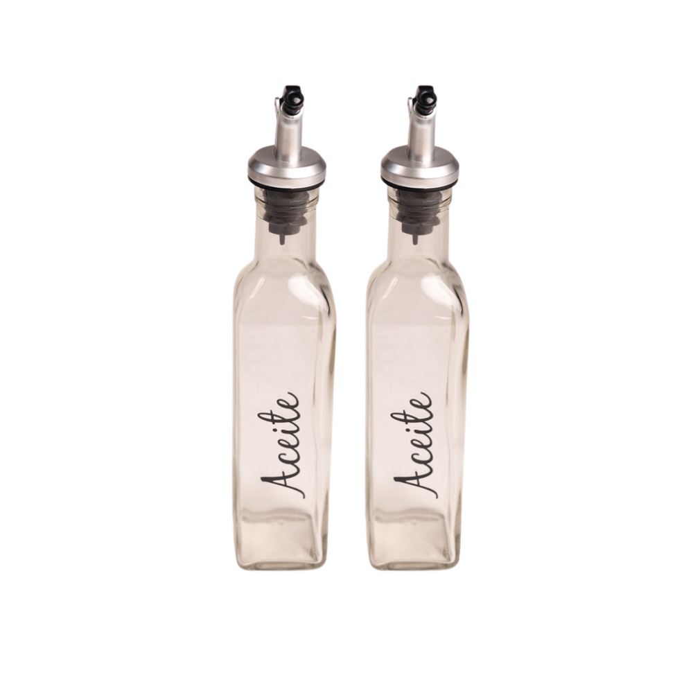 Cocina - Aceitero de vidrio cuadrado 250 ml