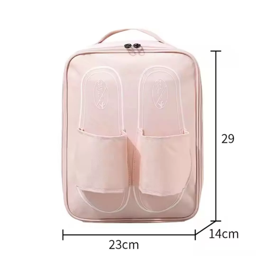 Organizador de zapatos 23x14x29cm rosa - funda viaje impermeable Picky Club