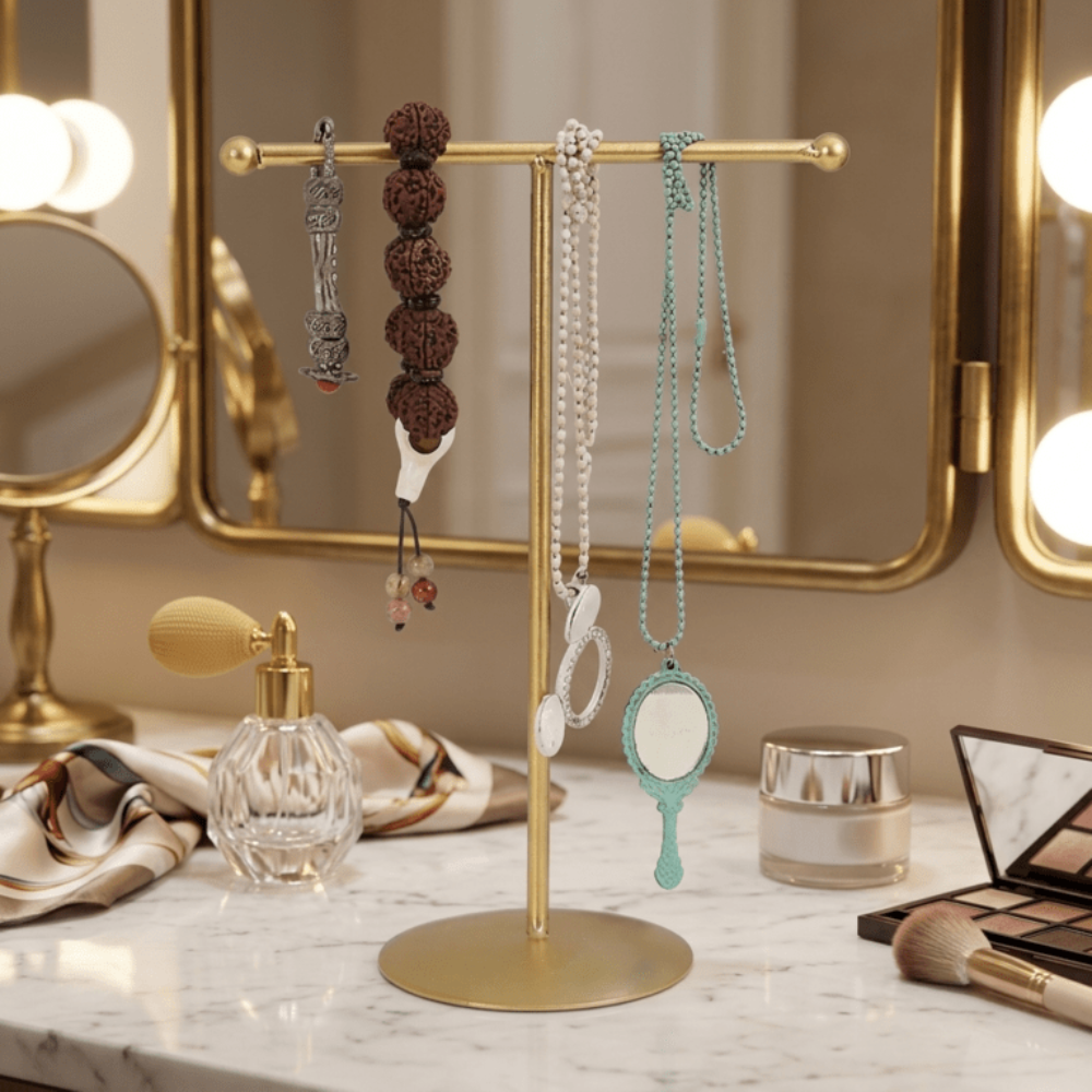 Joyeros - Base de Metal Dorada para Collares
