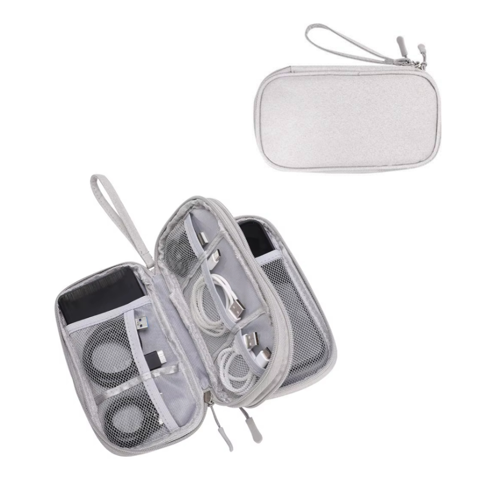 TECNOLOGIA - ORGANIZADOR DE CABLES DE DOBLE LADO COLOR GRIS