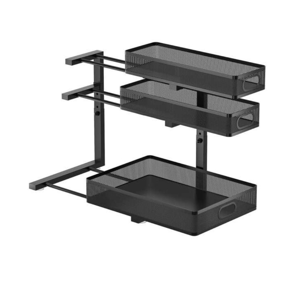 Cocina - Organizador Ajustable para Debajo del Lavatrastos con Cajón Deslizante