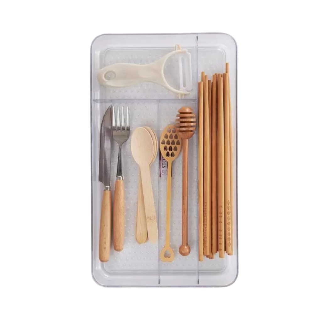 Acrilico - Organizador de cubiertos plástico transparente