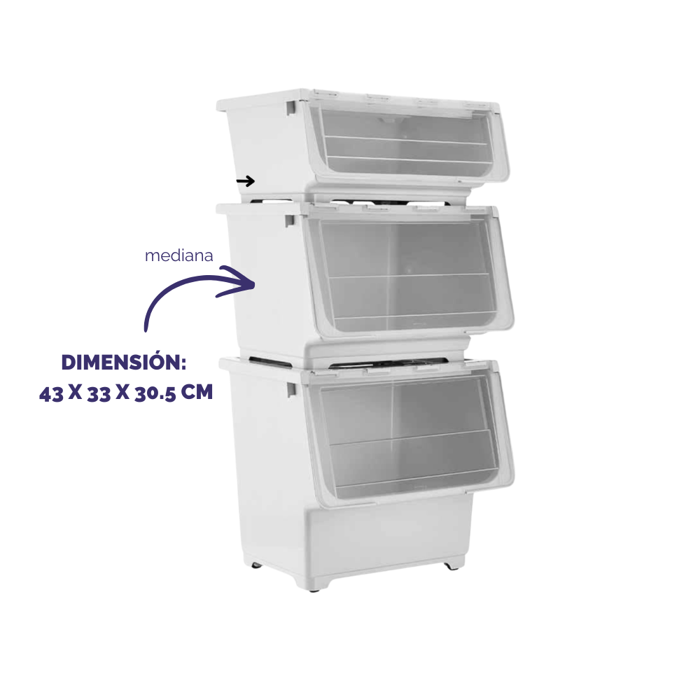 Cajas - Caja store apilable tamaño M - Unidad