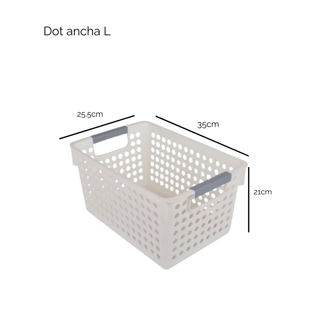 Closet - Canasta dot ancha tamaño grande