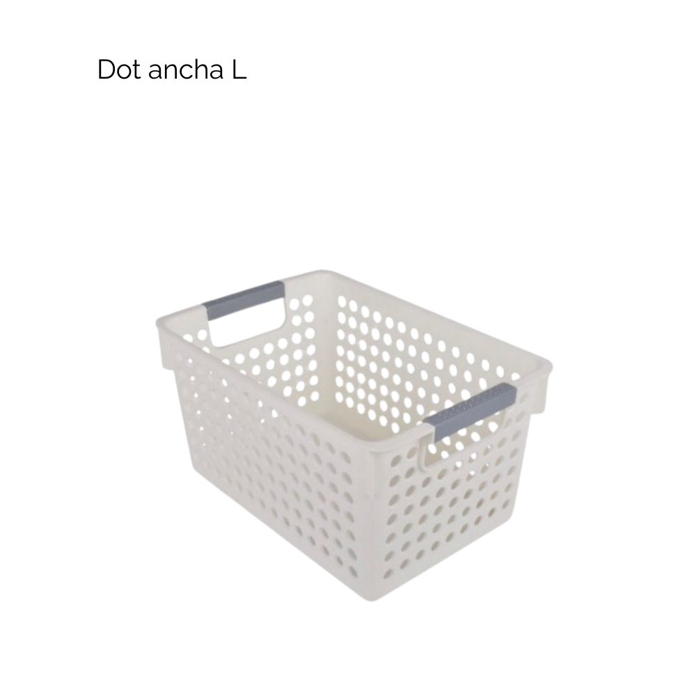 Closet - Canasta dot ancha tamaño grande