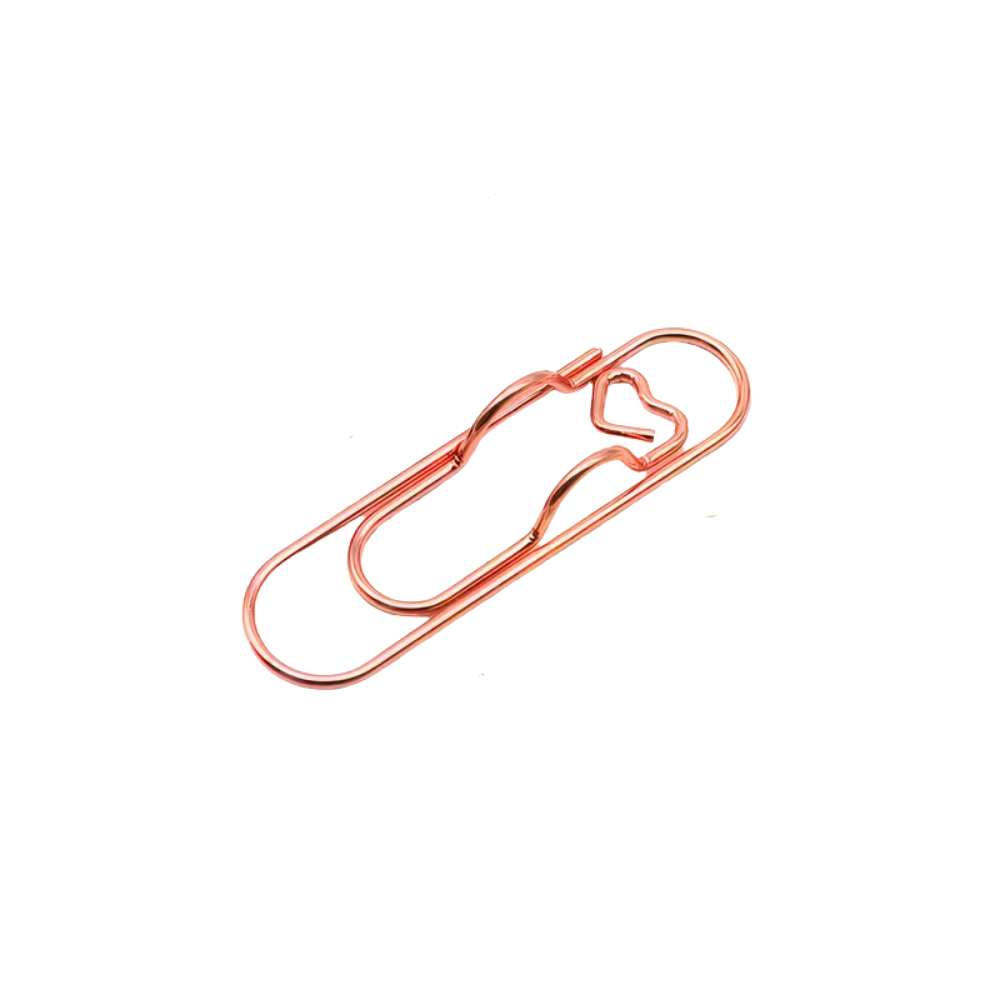 Clip de Metal para Bolígrafo Corazón | Accesorio Oficina Decorativo Guatemala | Picky Club Guatemala
