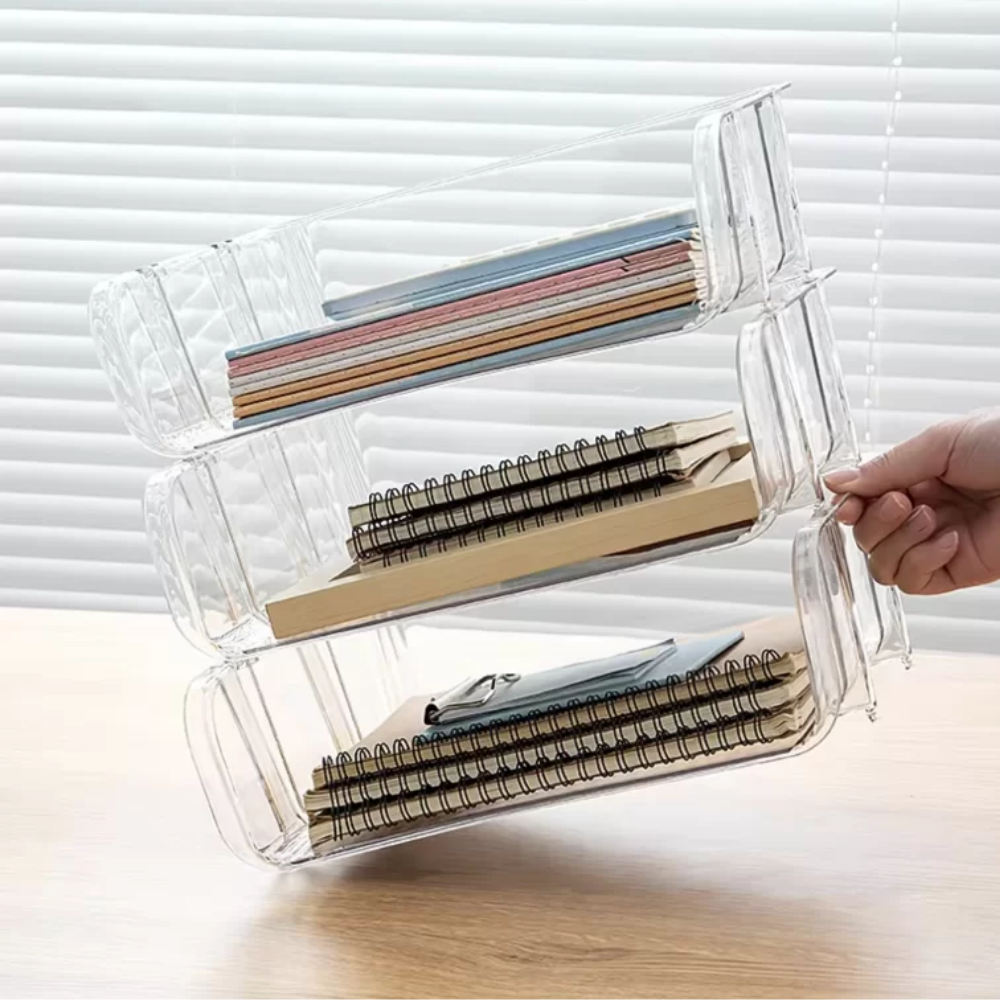 Acrilico - Organizador de papeles transparente pequeño