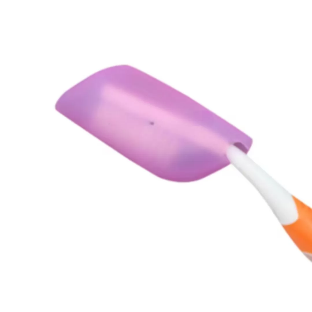 Protector goma silicona morado para cepillo dental viaje - Picky Club Guatemala