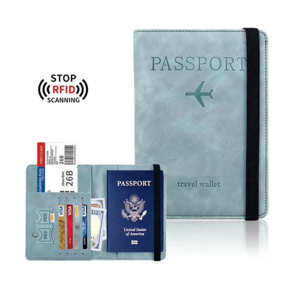 Viaje - PORTA PASAPORTE CON DIVISIONES BLUE