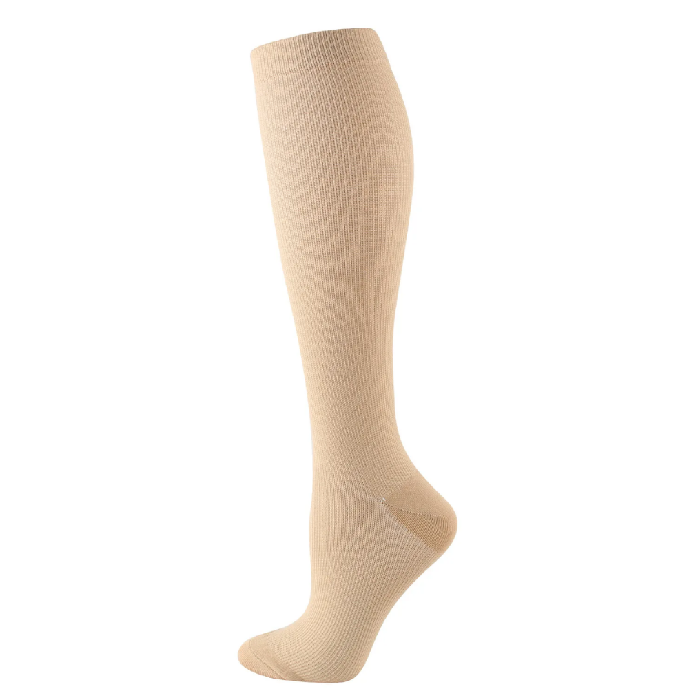 Medias de Compresión Alta Elasticidad Talla M | Negro y Beige Guatemala