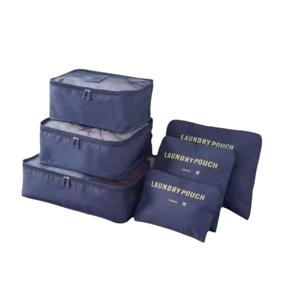 Viaje - KIT DE 6 BOLSAS LAUNDRY AZUL