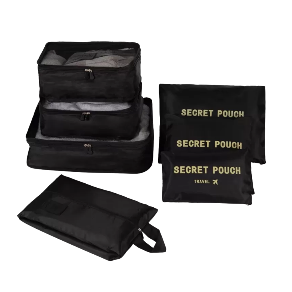 Viaje - KIT DE 7 BOLSAS SECRET NEGRO