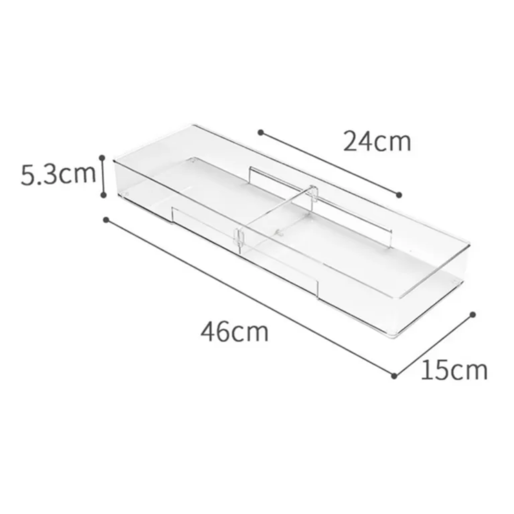 Acrilico - DIVISION DE GAVETAS TRANSPARENTE GRANDE