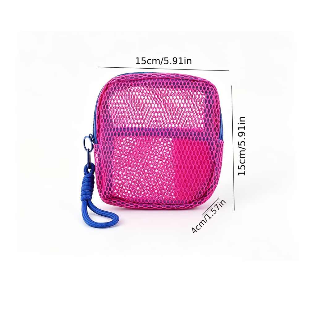 COSMETIQUERA - Mini Bolsa Mesh Cady Para organizar cosméticos o Cables