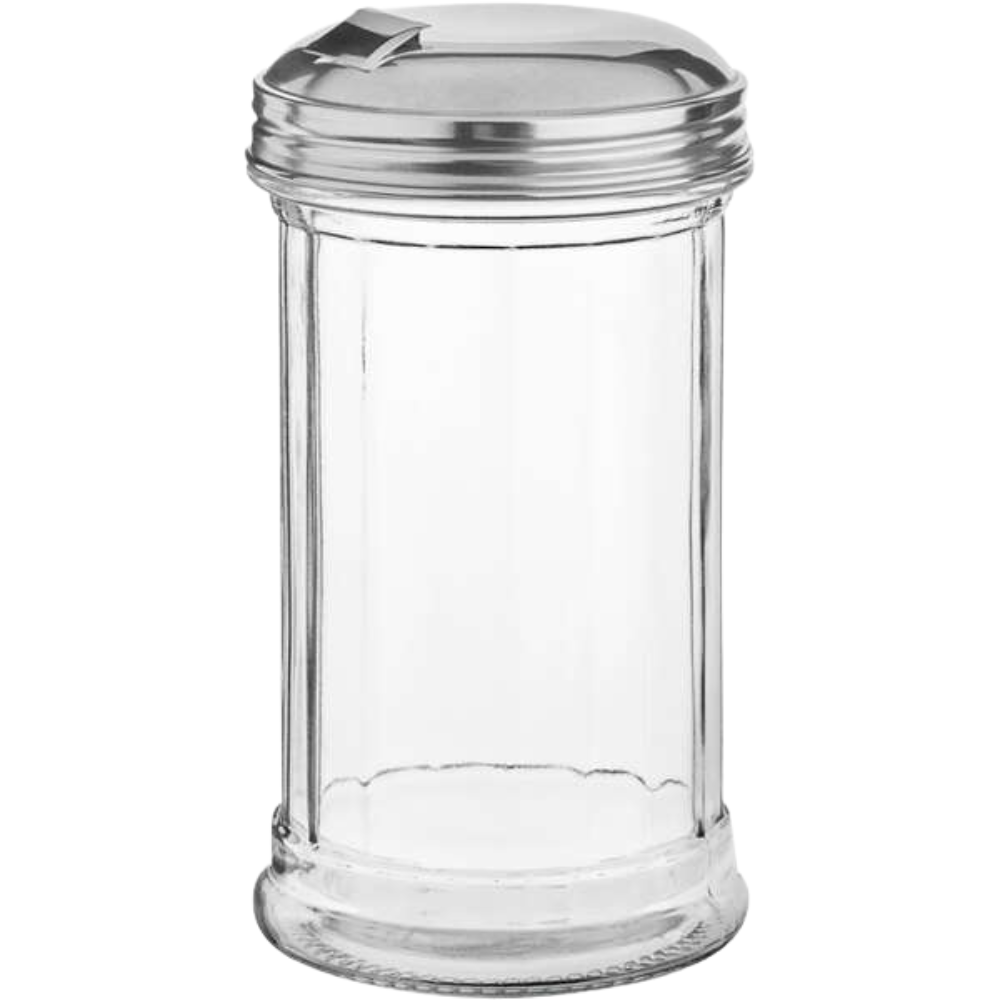 Azucarera de 300ml Vidrio y Acero | Dispensador Azúcar Coffee Station Guatemala