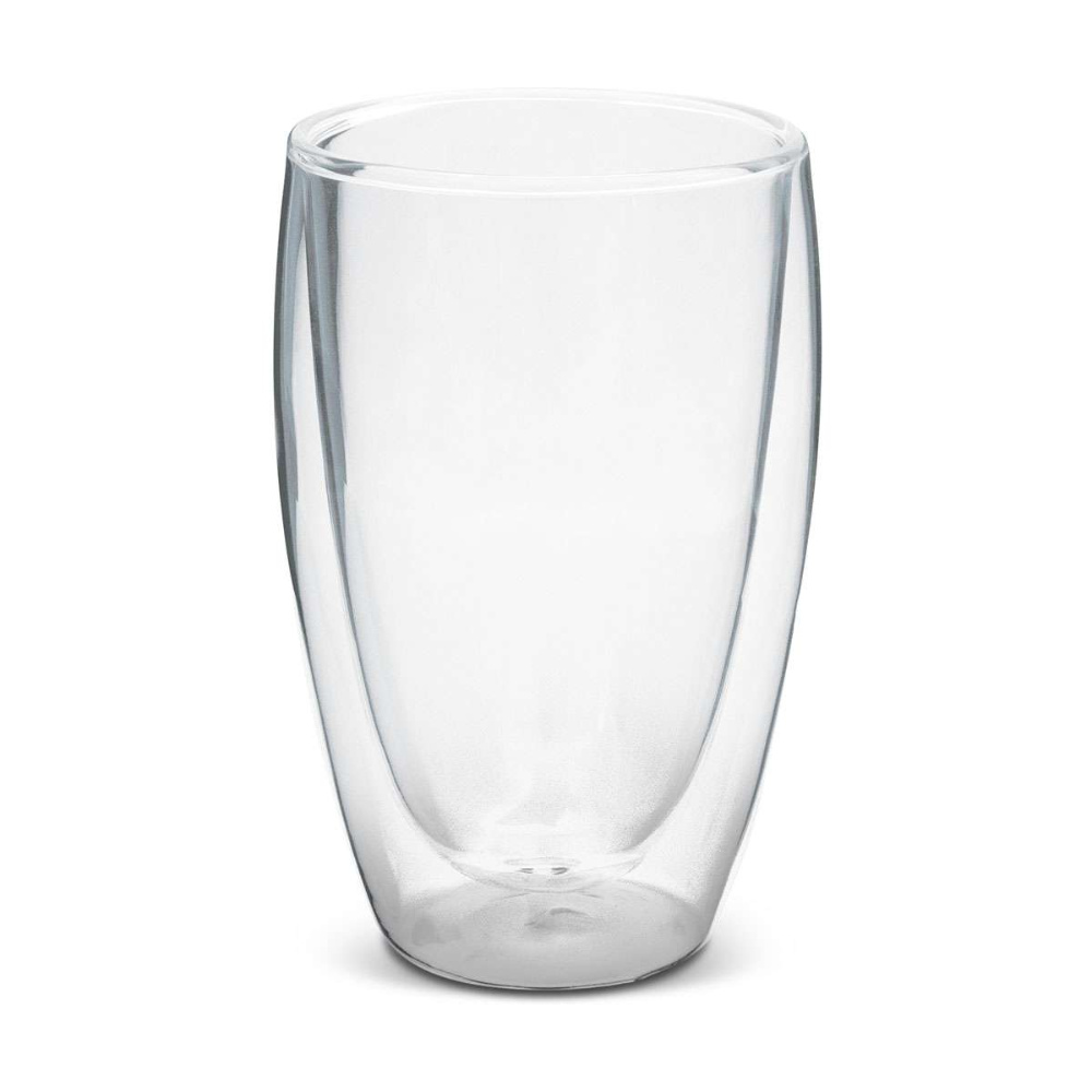 Vaso doble fondo vidrio 16oz transparente coffee station bebidas calientes frías - Picky Club Guatemala