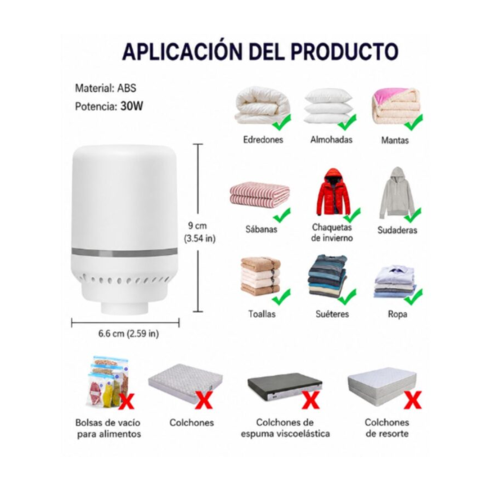 VIAJE - Compresor Eléctrico para Bolsas de Compresión