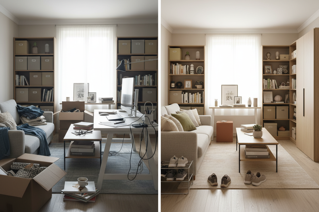 Espacio desorganizados y organizados tipo lifestyle