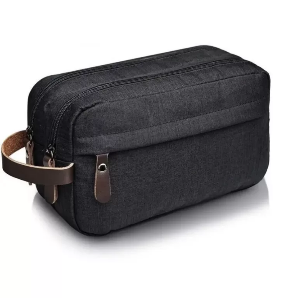 Cosmetiquera 067 negra poliéster impermeable para viaje 25x9x15cm - Picky Club Guatemala