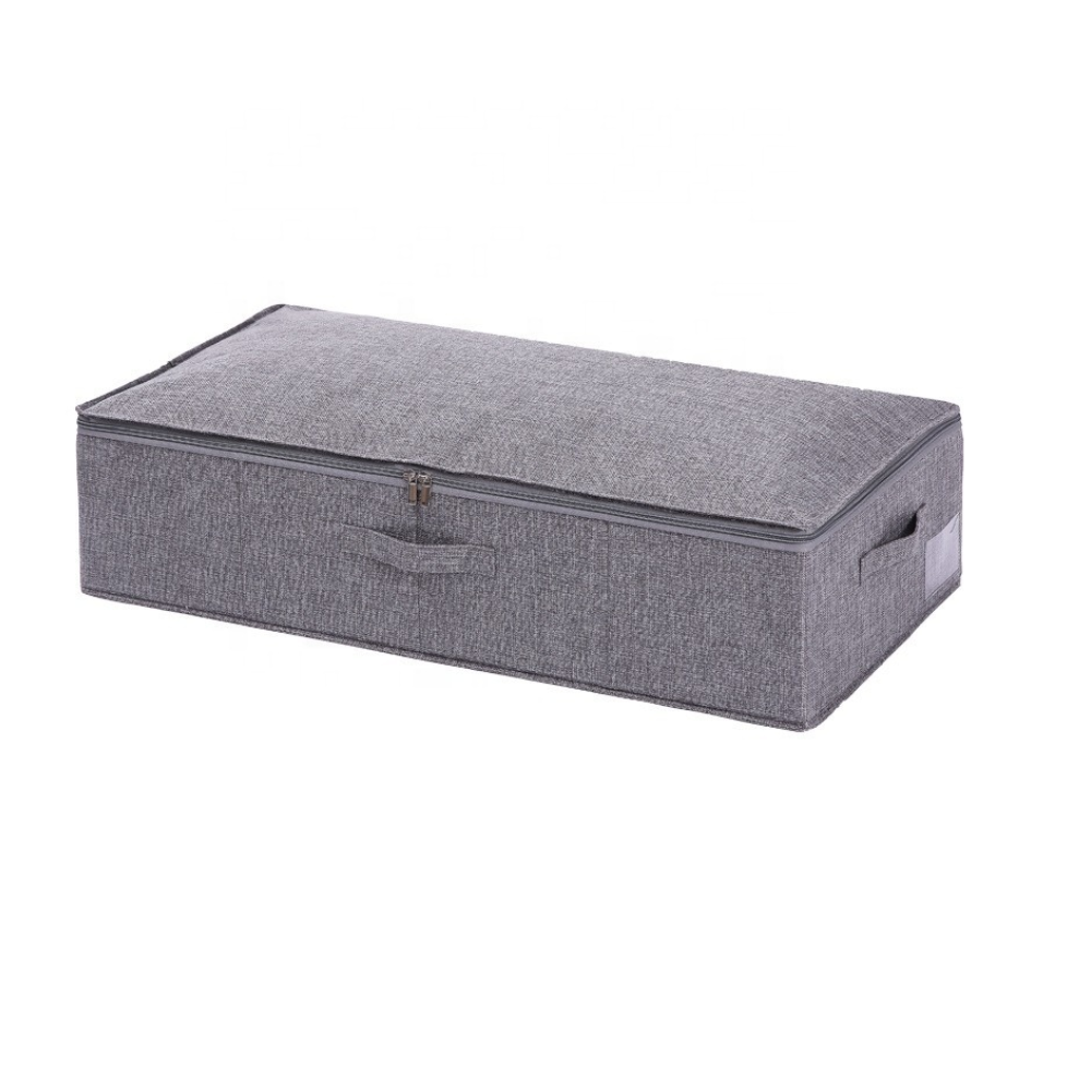 Closet - Caja de Tela Gris ideal para Edredones, Sabanas y Bolsas
