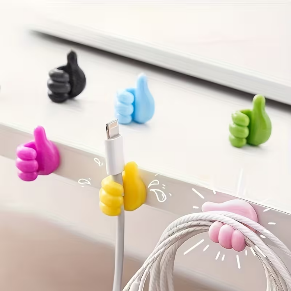 Sujetador de Cables Adhesivo Forma de Mano | Organizador Guatemala | Picky Club Guatemala