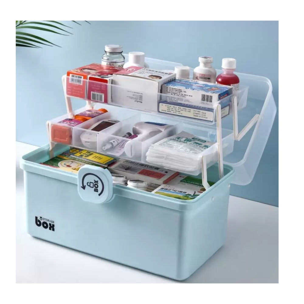 Botiquines - Botiquin medico grande celeste