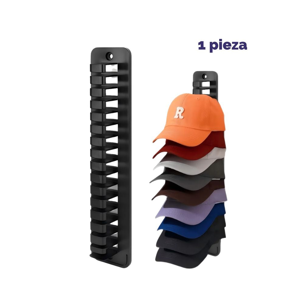 Closet- Organizador de Gorras de Pared Negro 16 Gorras