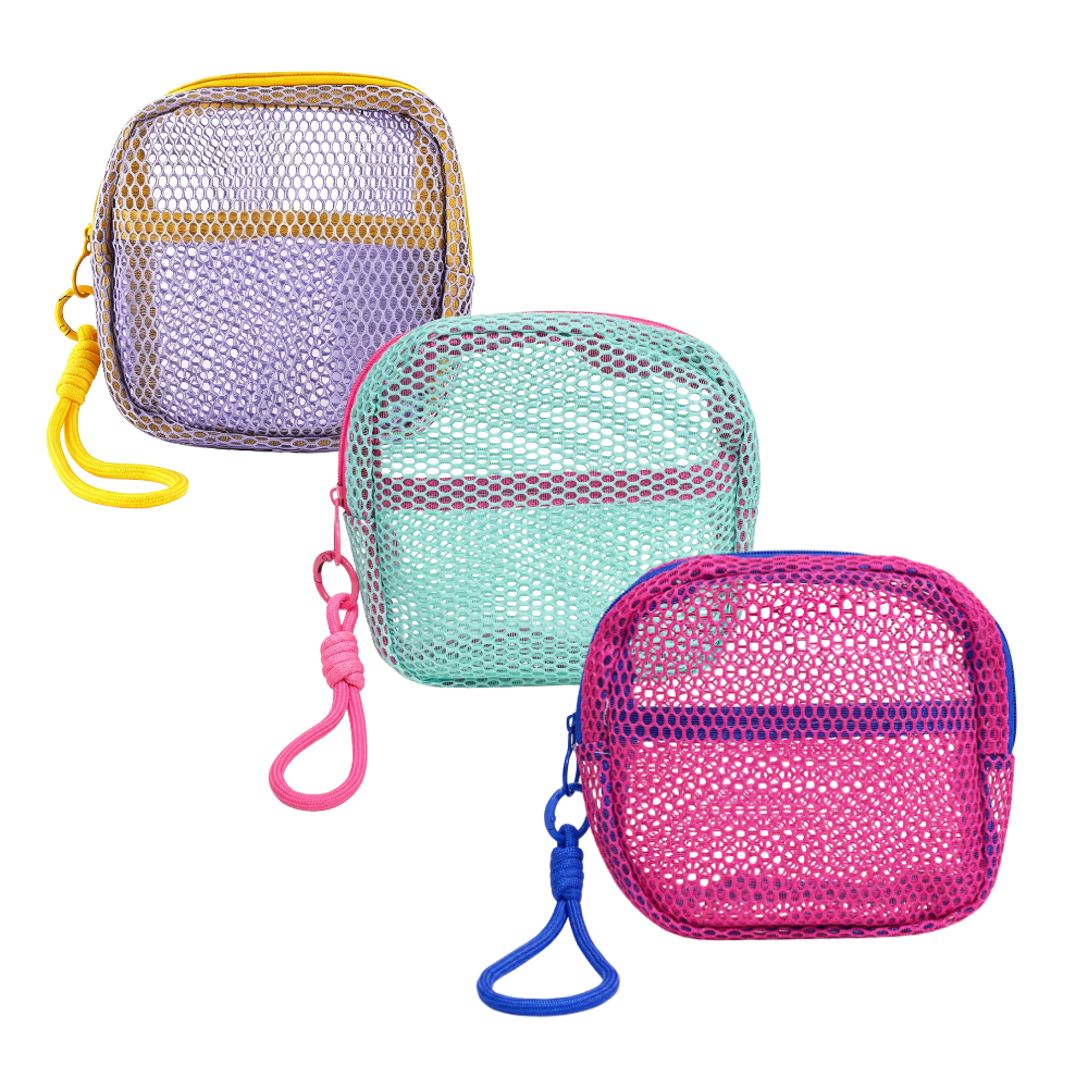 COSMETIQUERA - Mini Bolsa Mesh Cady Para organizar cosméticos o Cables