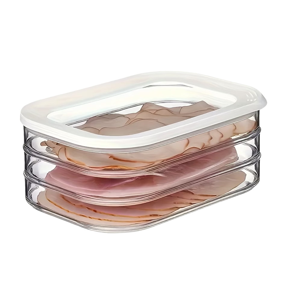 Refrigeradora- Contenedor Triple Para Jamones y Quesos