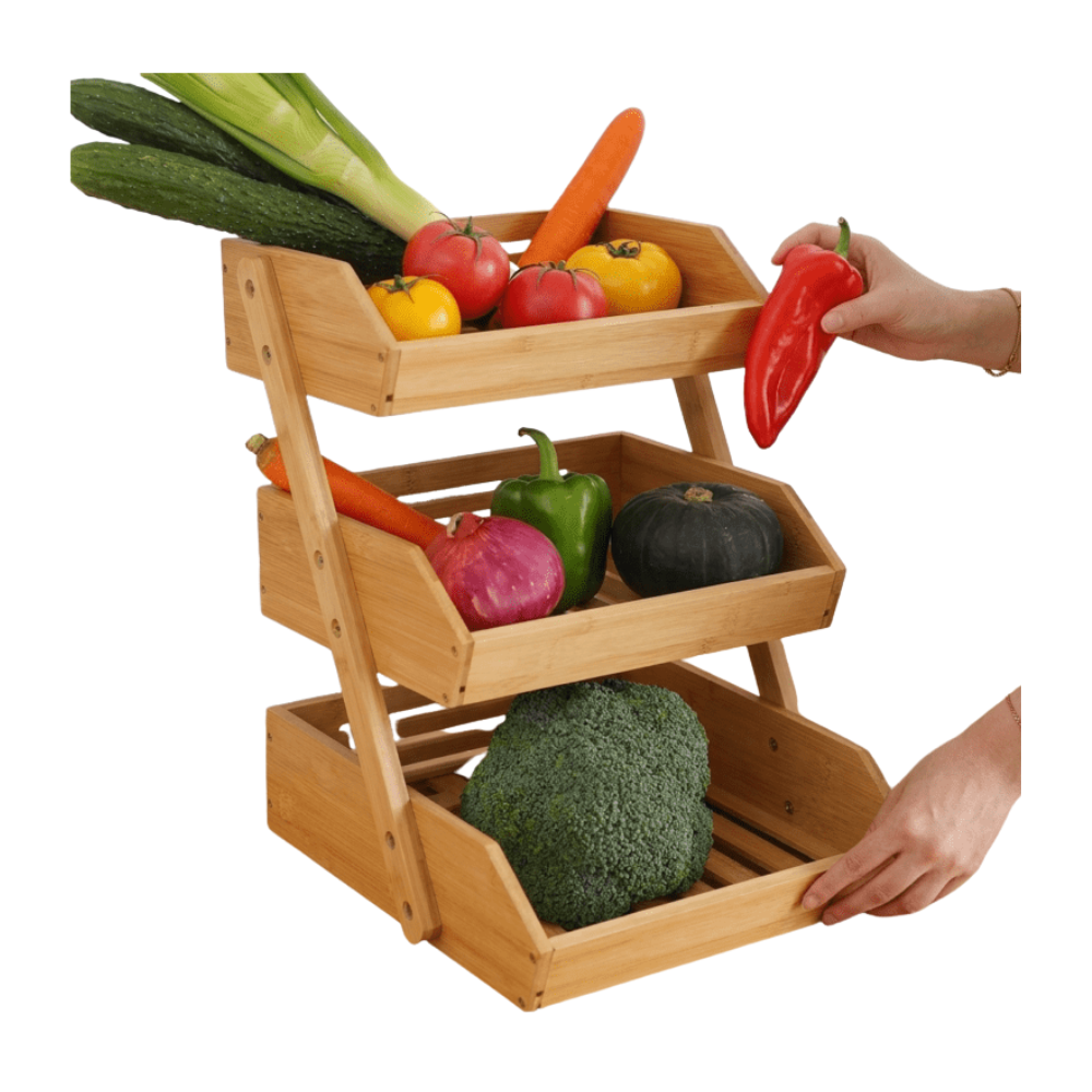 Bambú - Frutero 3 niveles