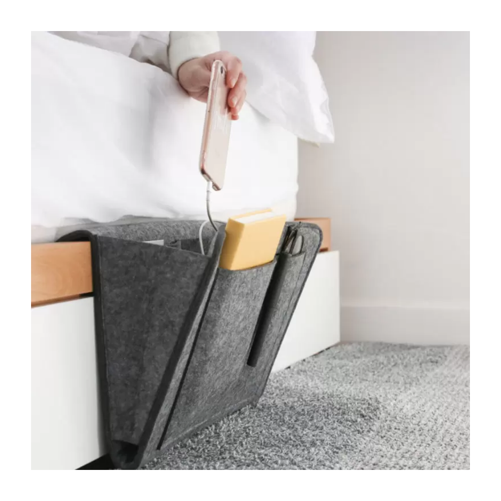 Dormitorio - Carpeta de felpa gris oscuro