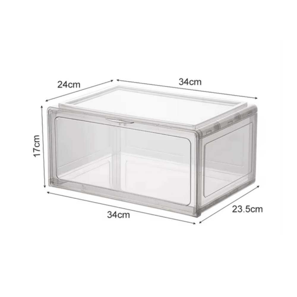 Closet - CAJA DE ZAPATOS BAJA TRANSPARENTE UNIDAD