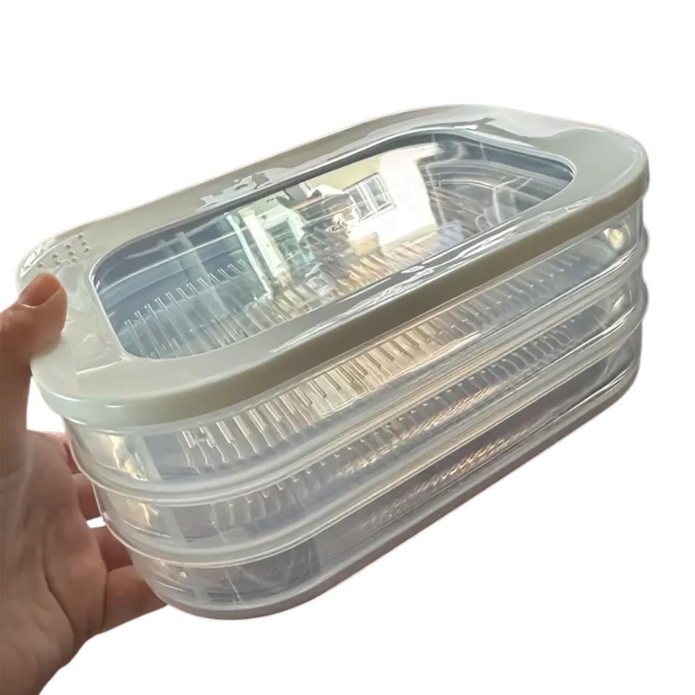 Refrigeradora- Contenedor Triple Para Jamones y Quesos