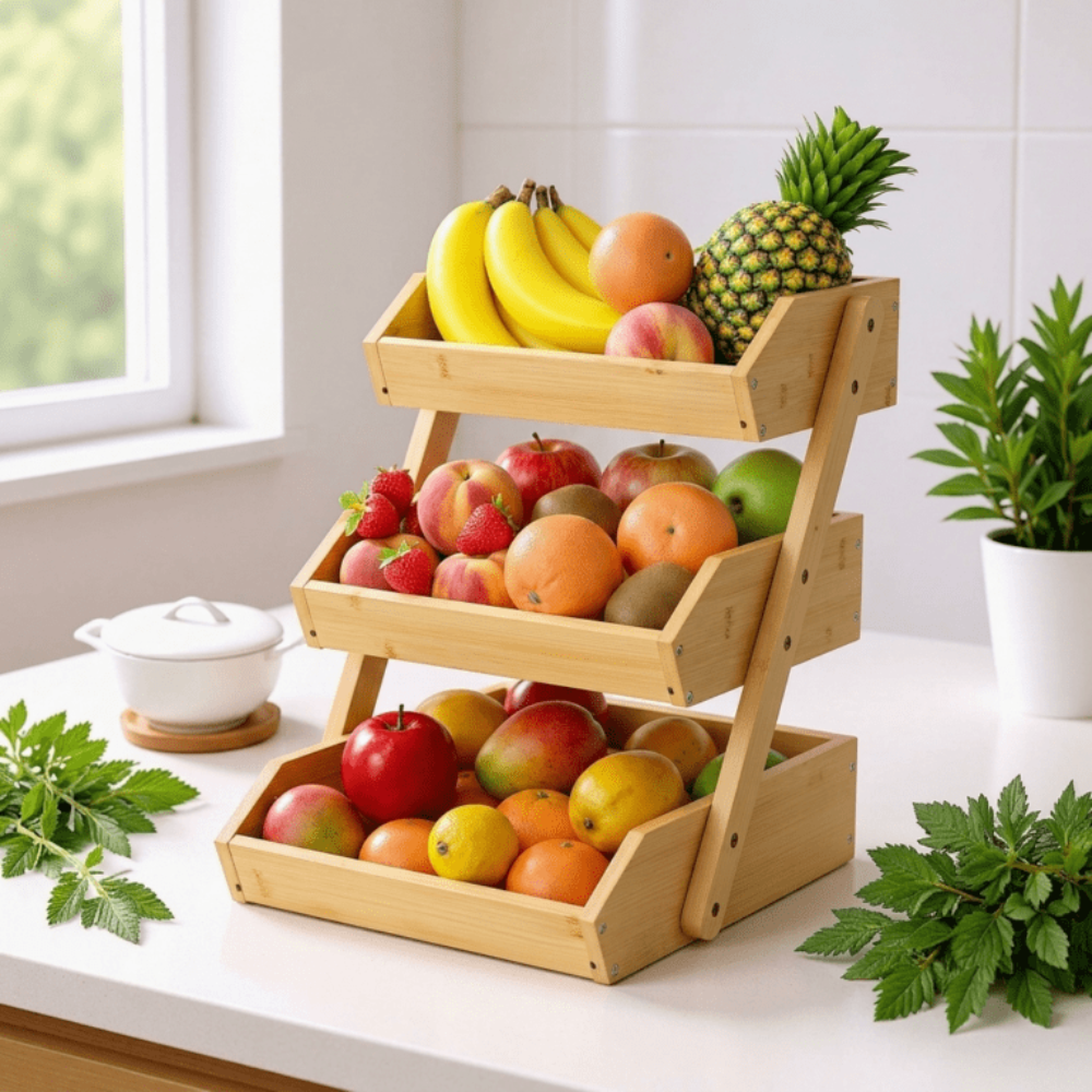 Bambú - Frutero 3 niveles