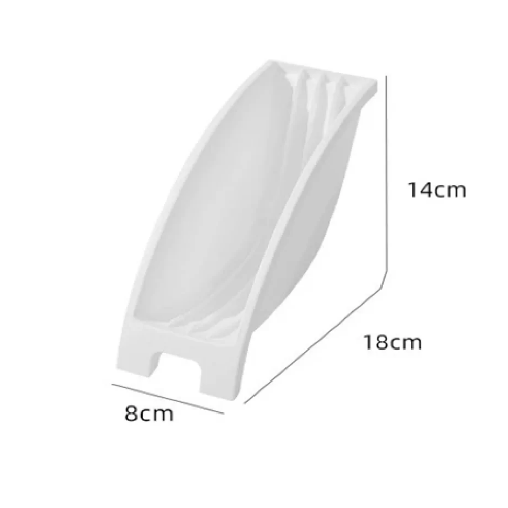 Alacena - Organizador de platos blanco mediano 8x18x14 cms