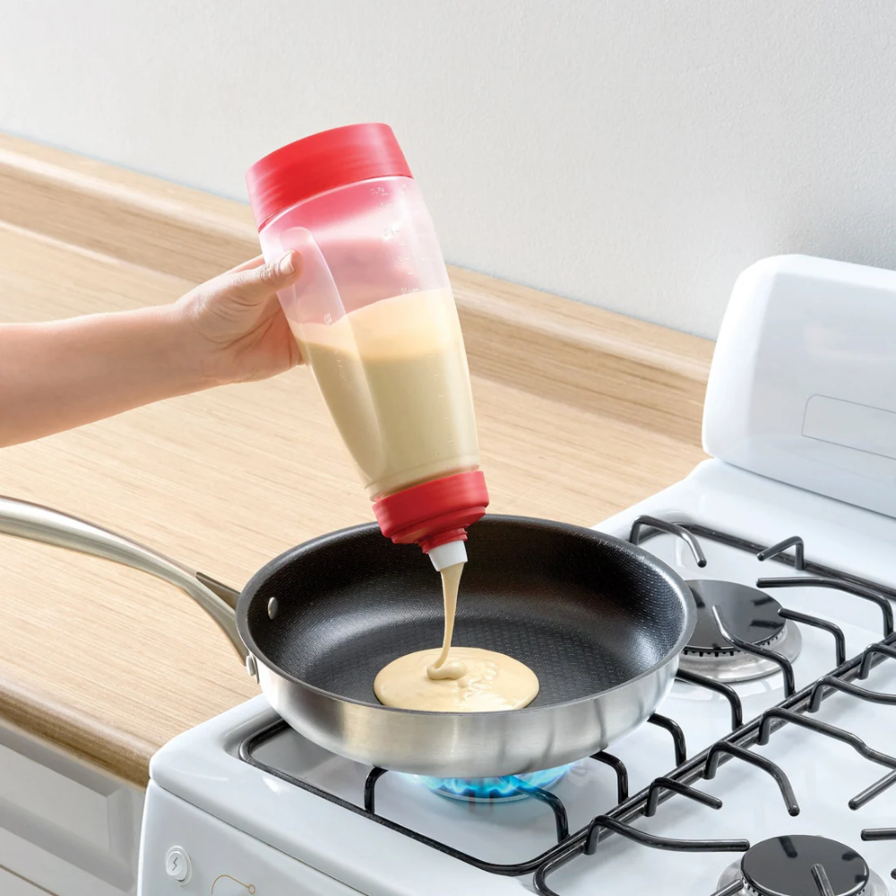 Cocina - Bote de Plastico Para Hacer Masa de Panqueques de 1 Litro