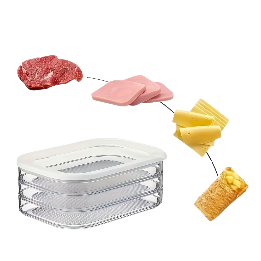 Refrigeradora- Contenedor Triple Para Jamones y Quesos