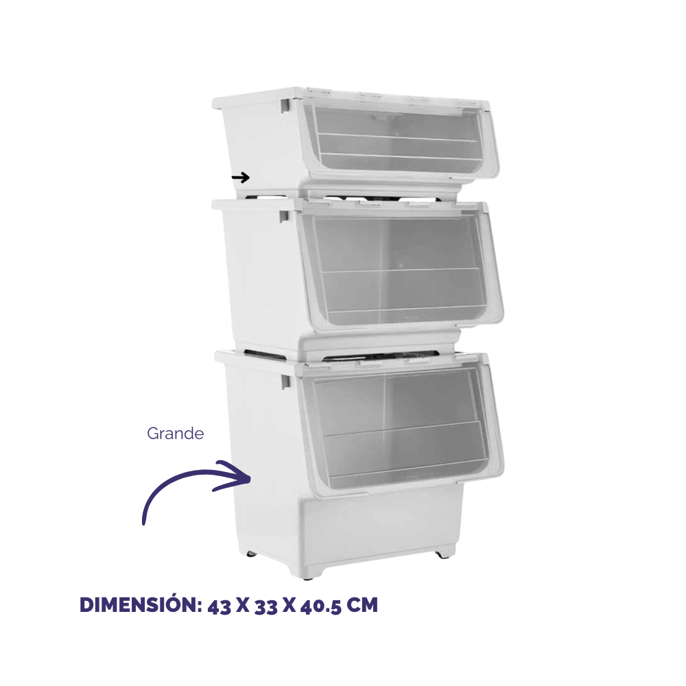 Cajas - Caja store apilable tamaño L - Unidad