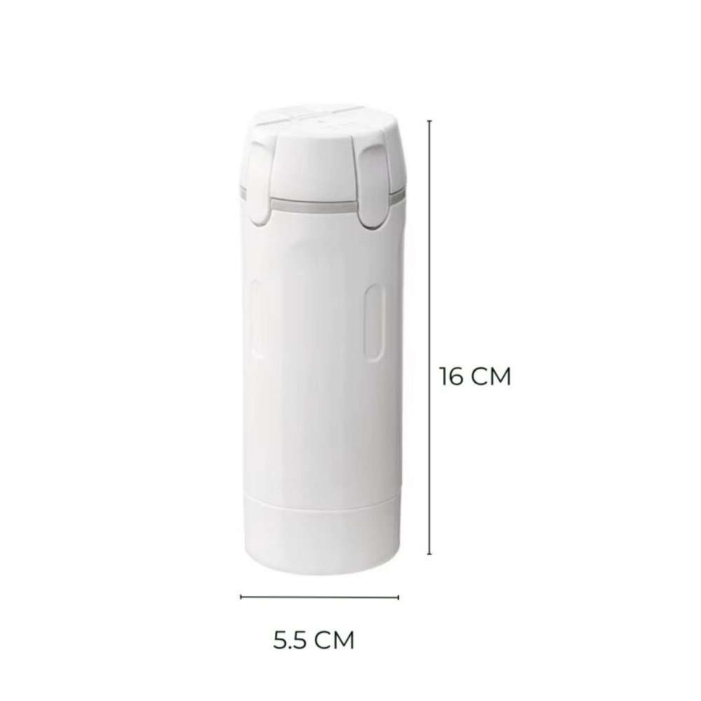 VIAJE - KIT DISPENSADOR DE 4 BOTES REDONDO BLANCO PARA VIAJE