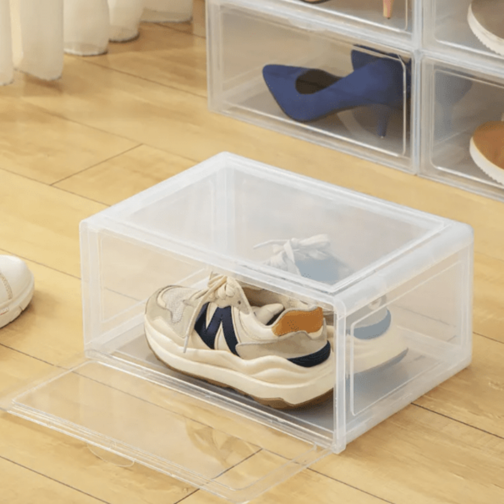 Closet - CAJA DE ZAPATOS BAJA TRANSPARENTE UNIDAD