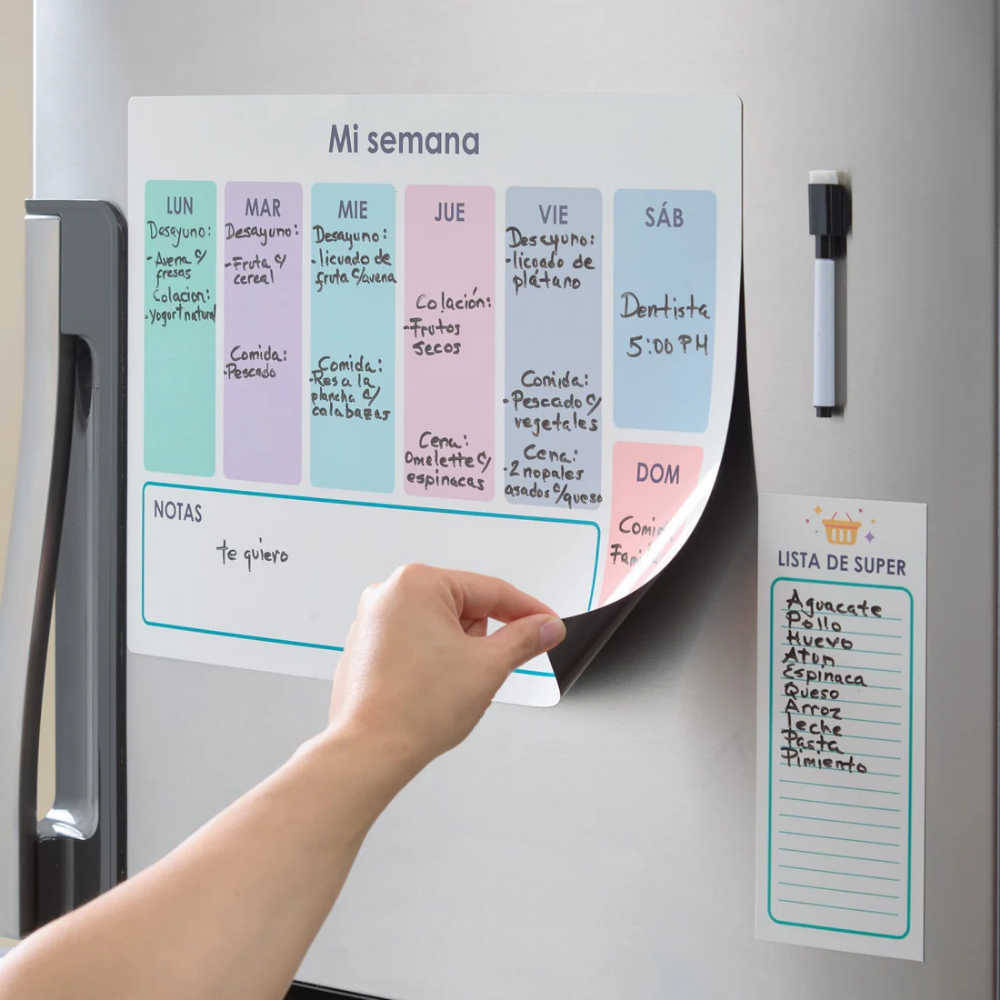 Organizador Magnético Semanal para Niños | Planificador Refrigeradora Guatemala