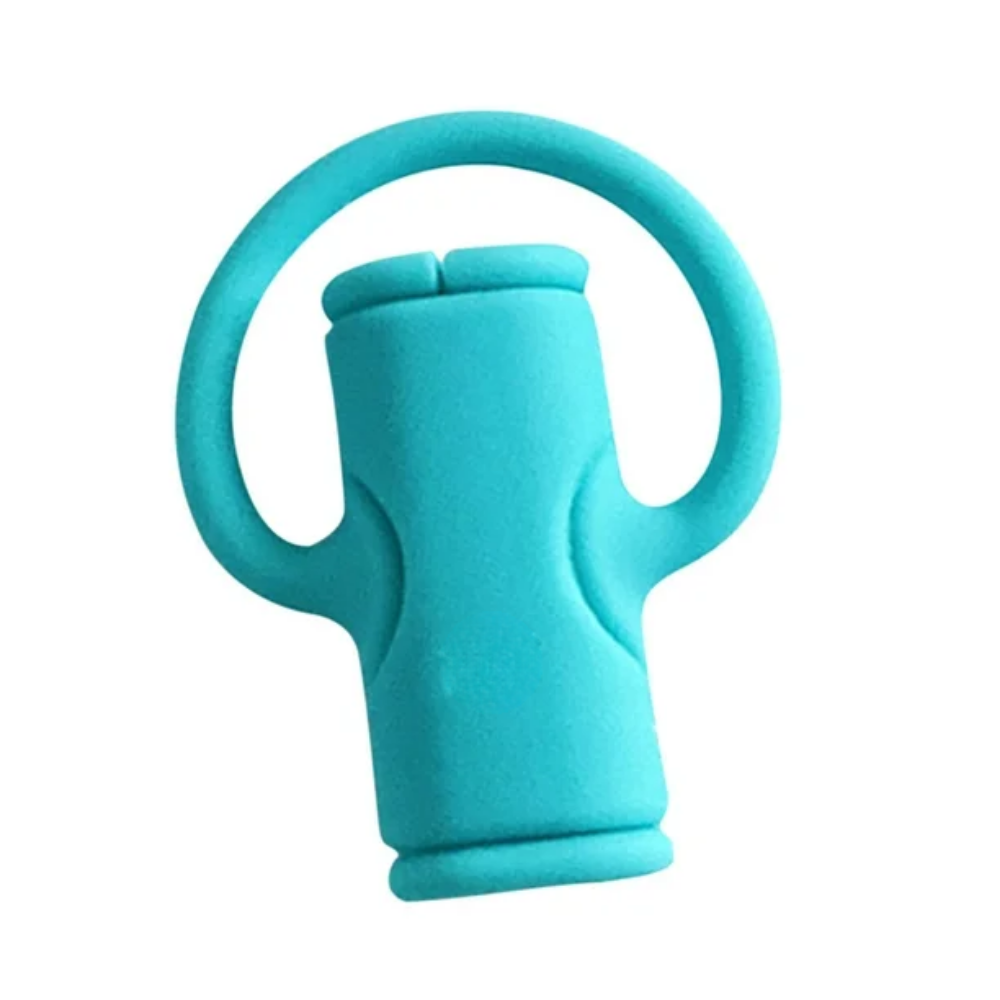 Protector de cables USB-C 2 en 1 celeste silicón flexible - Picky Club Guatemala