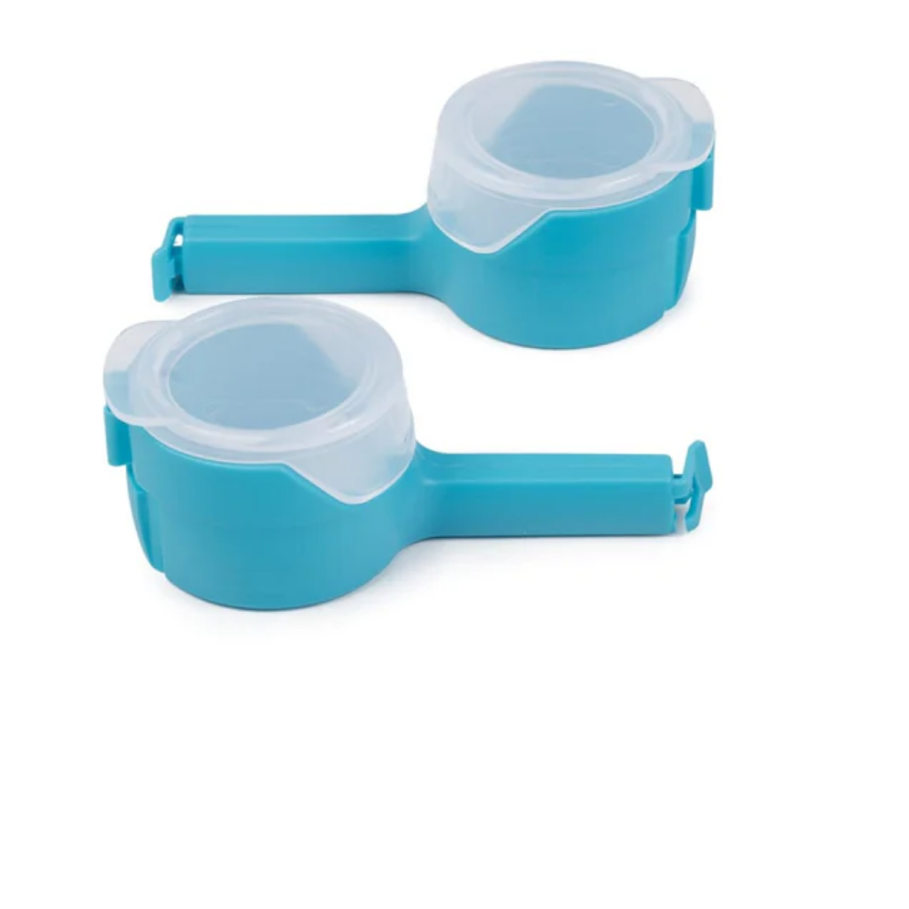 Dispensa clip set 2 piezas azul para bolsas alimentos cocina despensa - Picky Club Guatemala