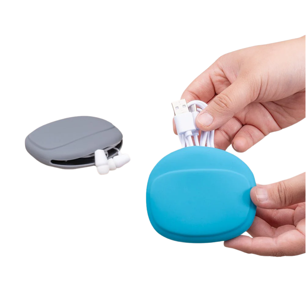 Baggie bolsas de silicon para cables gris y azul 9x8cm set de 2 - Picky Club Guatemala