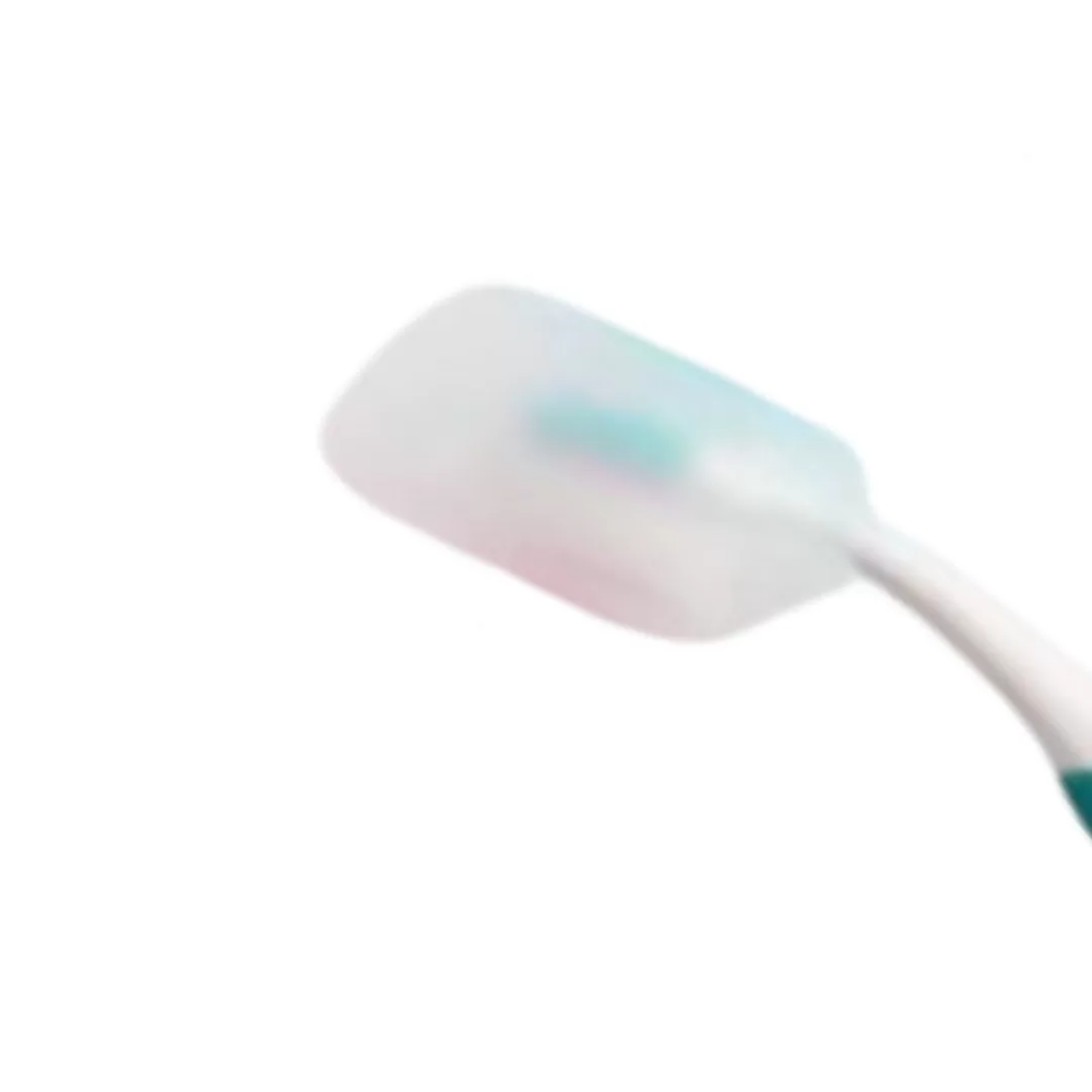 Protector goma silicona blanco para cepillo dental viaje detalle cierre - Picky Club Guatemala