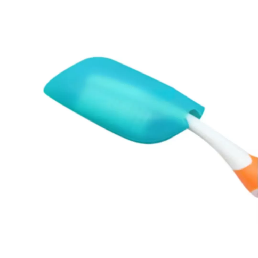 Protector goma silicona turquesa para cepillo dental viaje - Picky Club Guatemala