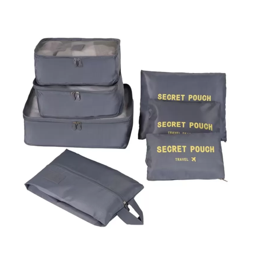 Viaje - KIT DE 6 BOLSAS LAUNDRY GRIS