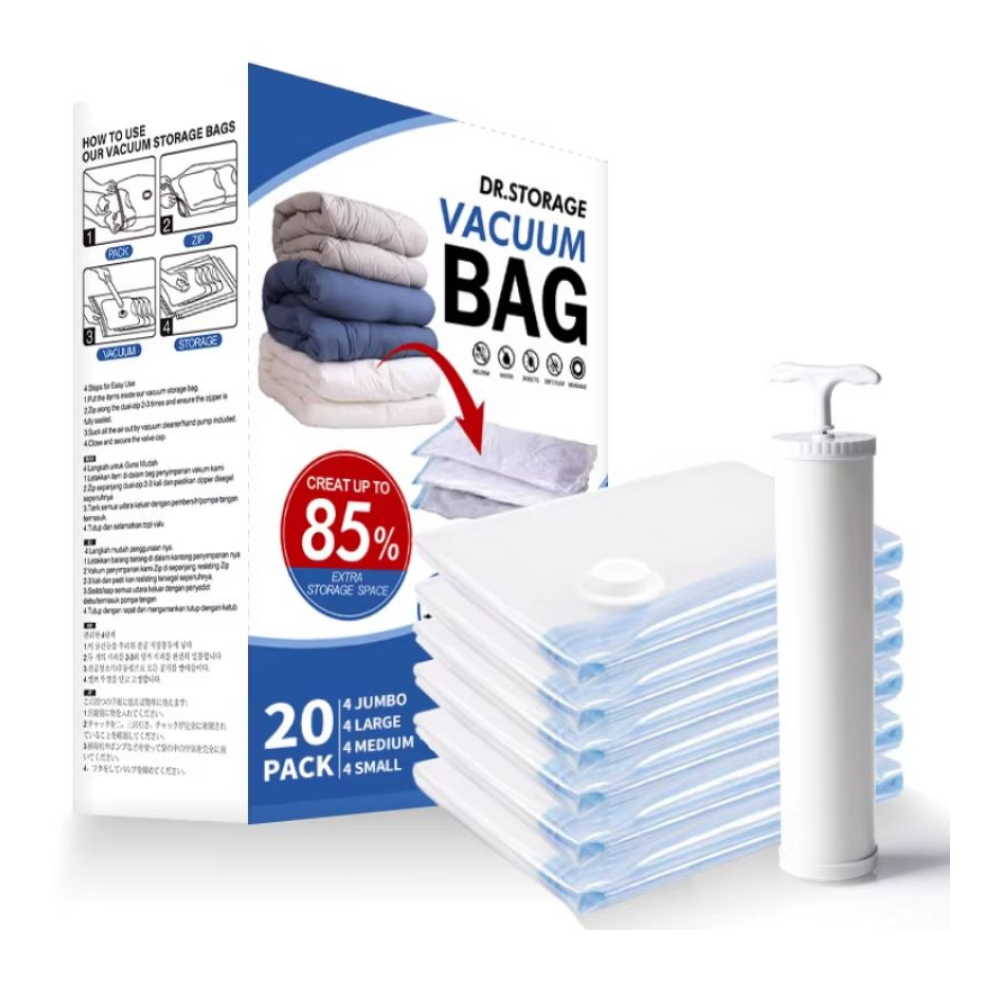 Closet - Set de 20 Bolsas de Compresión al Vacío