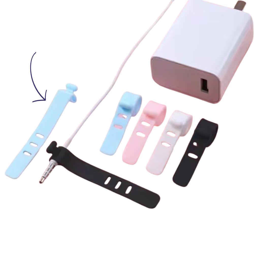 Tecnologia - SUJETADOR DE CABLES CELESTE
