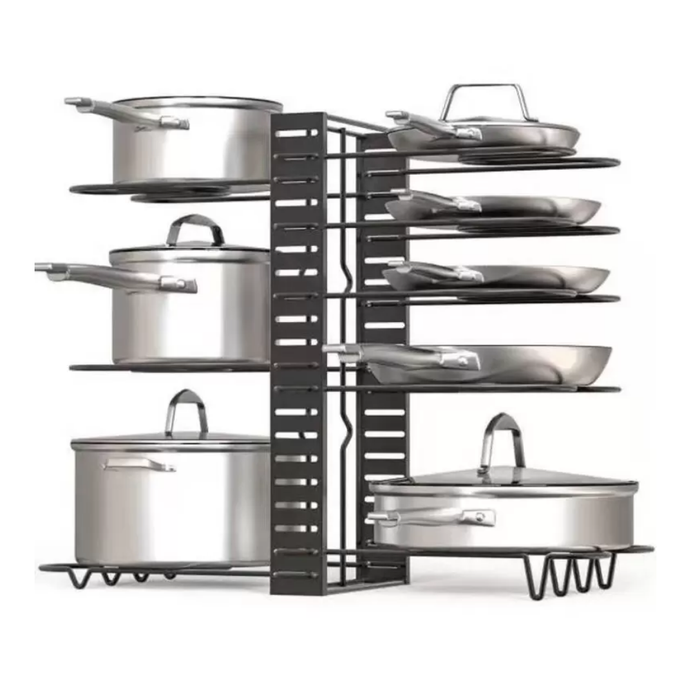 Cocina - Rack para sartenes acero inoxidable doble